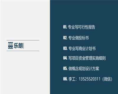 木兰县代写项目建议书 写立项报告价格